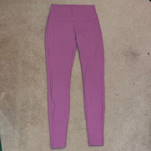 lululemon size 6 high-rise pink leggings